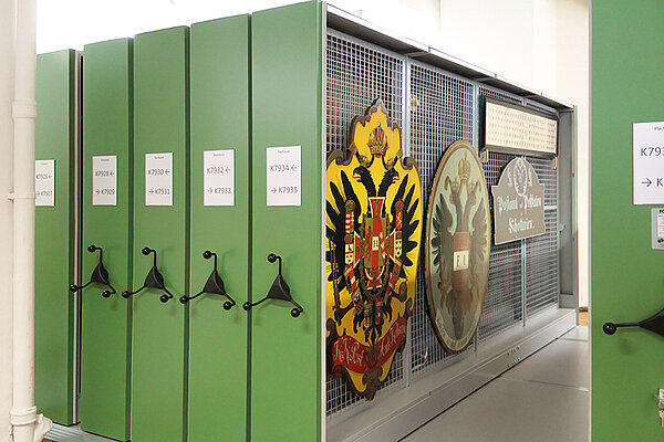 fahrbare Bilderwand im Technisches Museum